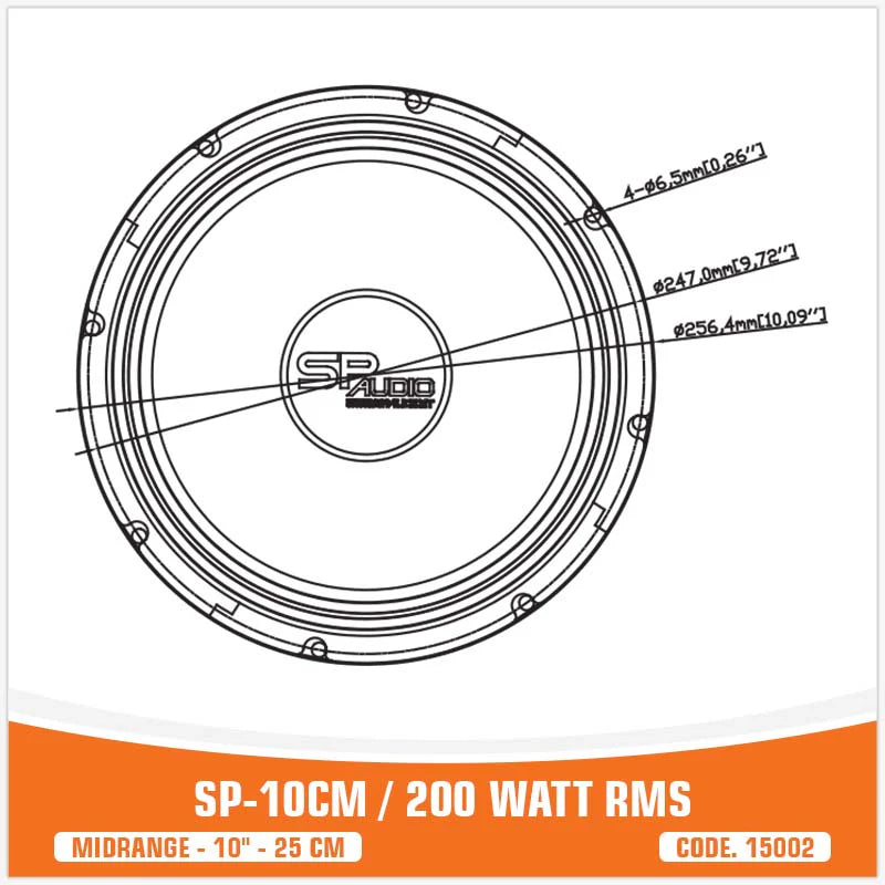 SP Audio - SP 10CM MIDRANGE BEST SELLER 10"/25CM 200W RMS image 8