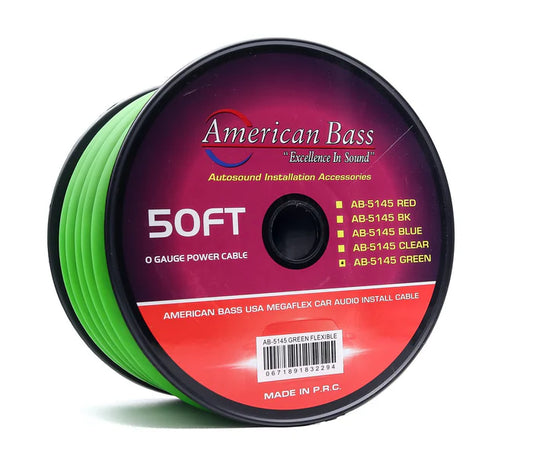 American Bass - 1/0 Gauge Mega Flex Power Cable 50ft image 0