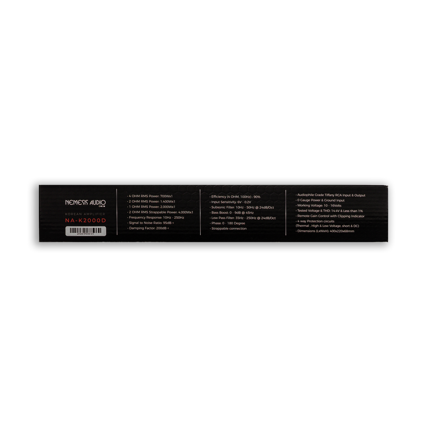 Nemesis Audio-NA-K2000D 2000W @ 1-Ohm Class D 1-Channel Mono Made In Korea image 5