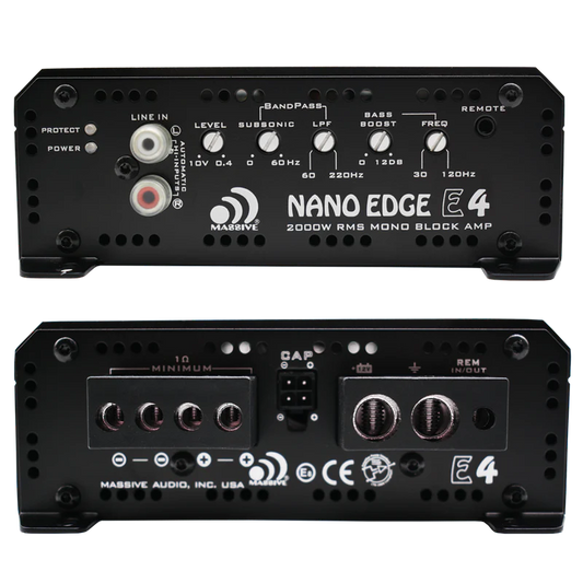 Massive Audio - E4 - 2,000 Watts RMS x 1 @ 1 Ohm Mono block amp image 1
