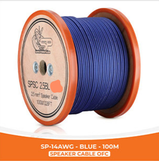 SP Audio - SP 14GA BLUE 100% OFC (100M/SPOOL) image 0