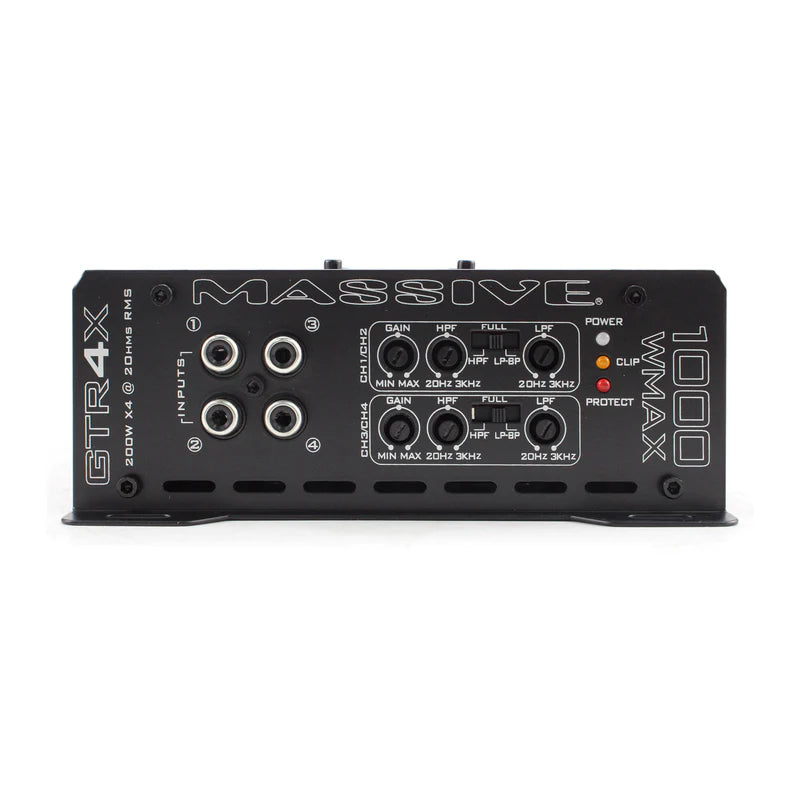 Massive Audio - GTR4X - 220 Watts RMS x 4 @ 2 Ohm 4 Channel Amp image 3