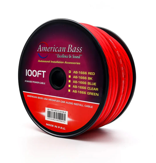 American Bass - 4 Gauge Mega Flex Power Cable 100ft Roll image 0