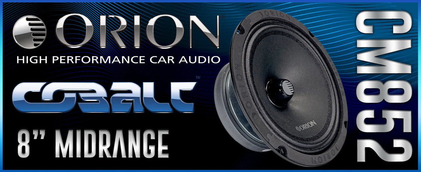 Orion - CM852 8 Inch 2 Ohm Midrange Speaker 300 Watts RMS