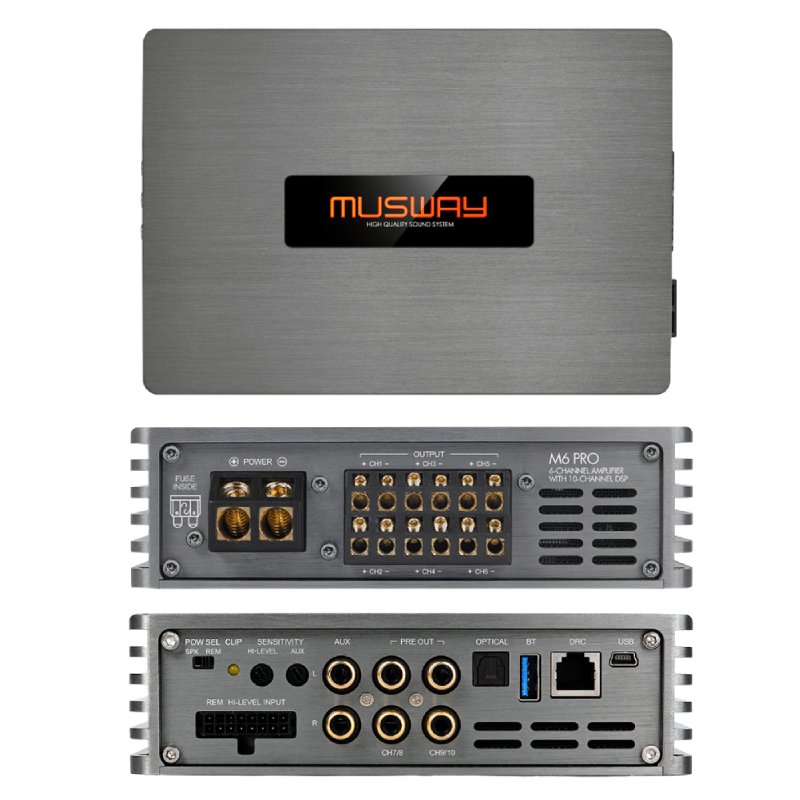 Musway - M6PRO - 6-Channel Full Range Class D Amplifier with 10-Channel Digital image 2