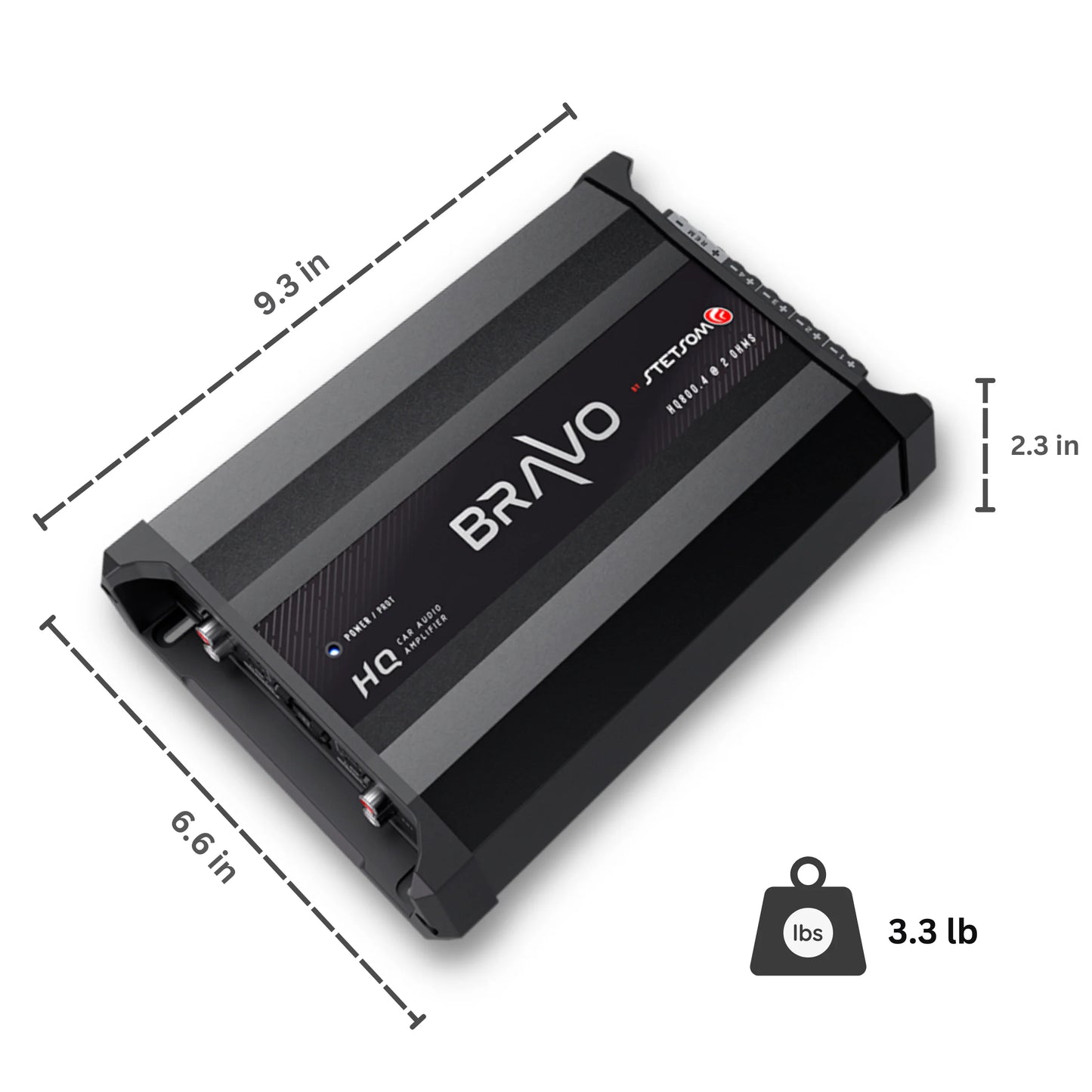Stetsom  - Bravo HQ 800.4  - 4Ch Digital Amplifier - 2 Ohms Stable - 800w RMS image 5