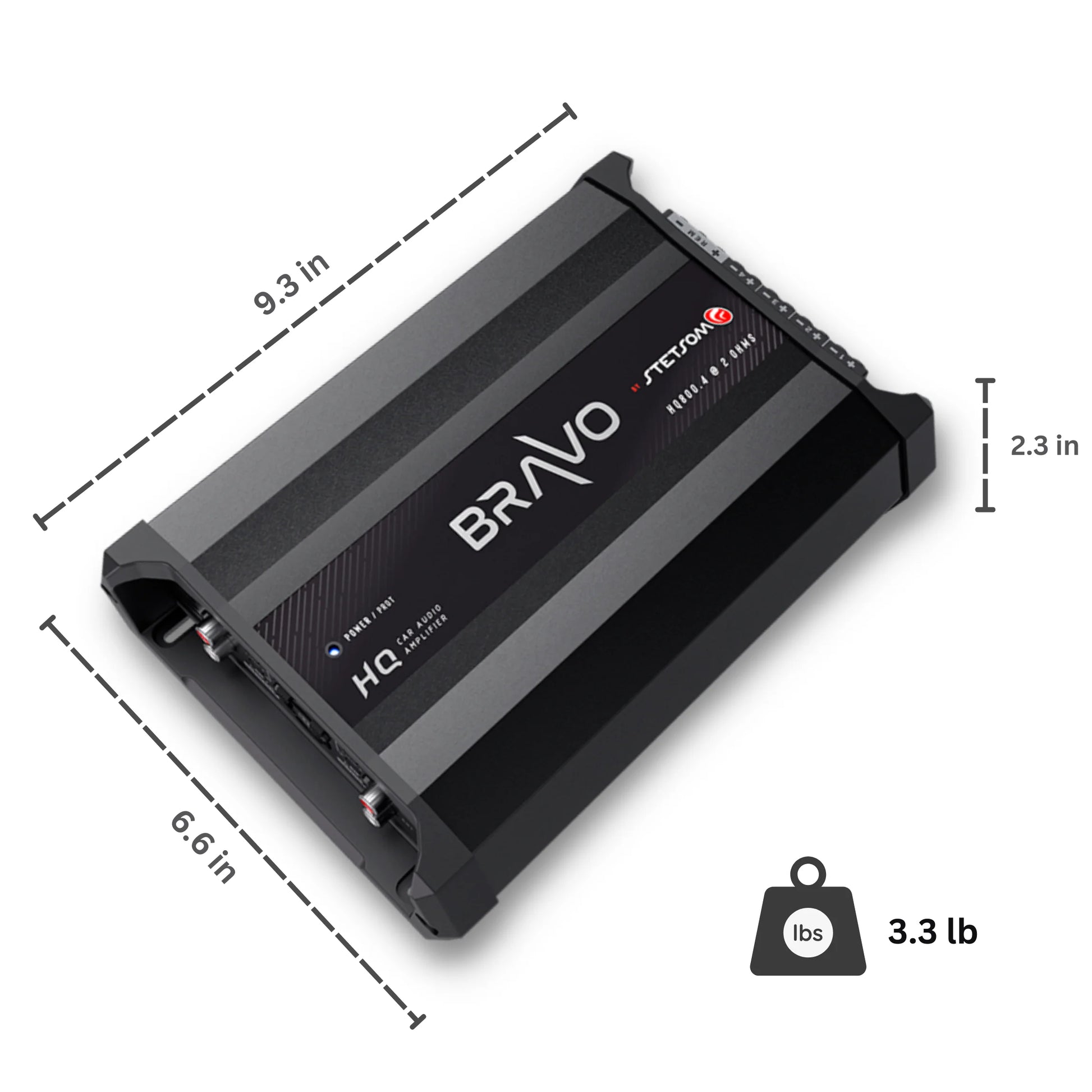 Stetsom  - Bravo HQ 800.4  - 4Ch Digital Amplifier - 2 Ohms Stable - 800w RMS image 5