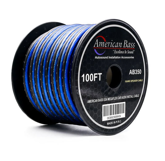 American Bass - 10 Gauge Mega Flex Speaker Wire 100ft Roll image 0