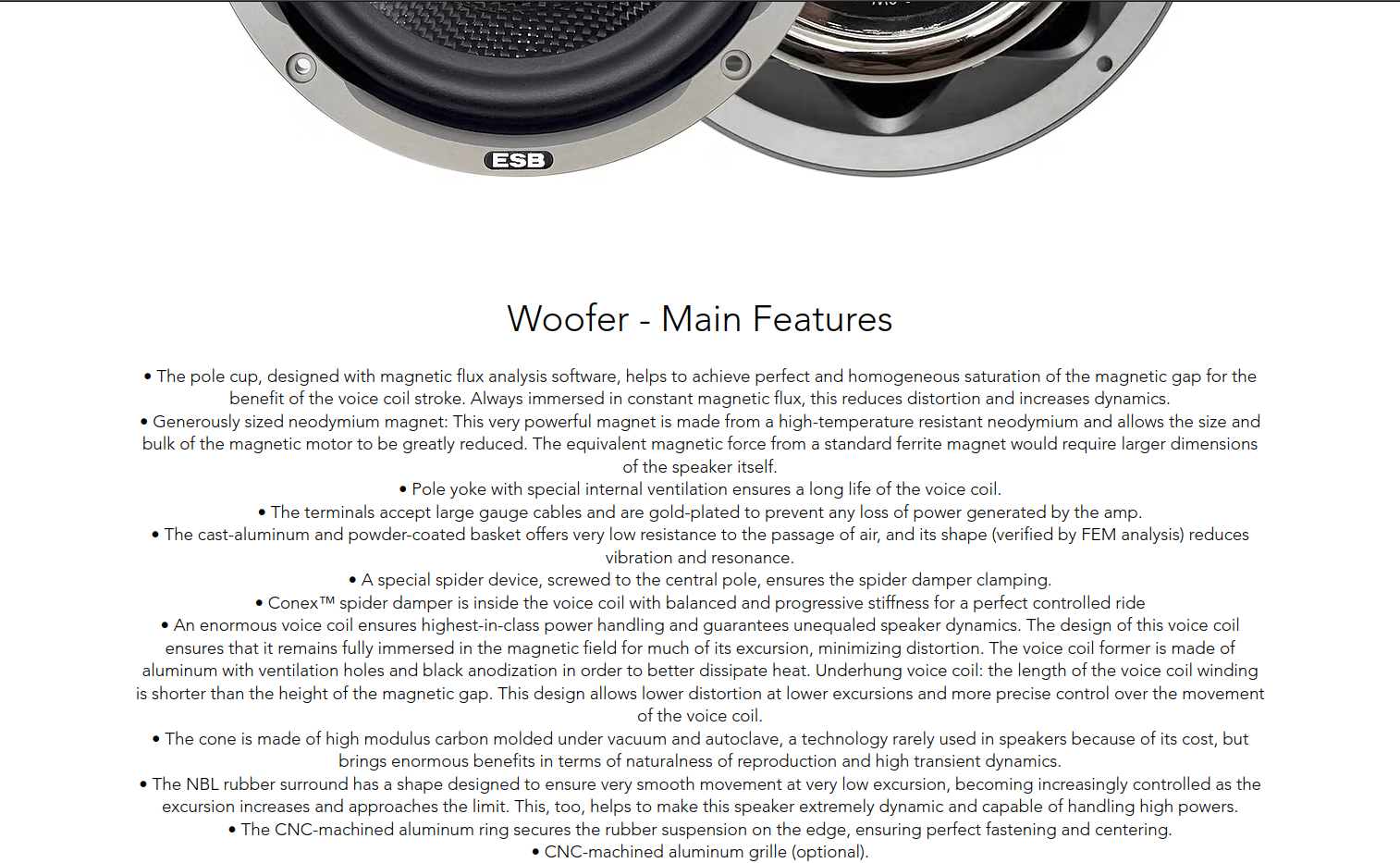 ESB Audio - 9000 Series - 9.6W 6.5"/165 mm High-End Mid-Woofer image 4