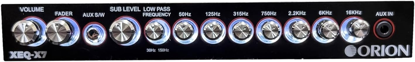 Orion - XEQ-X7  - 7-Band Graphic Equalizer with Front 3.5mm AUX Inpu image 5