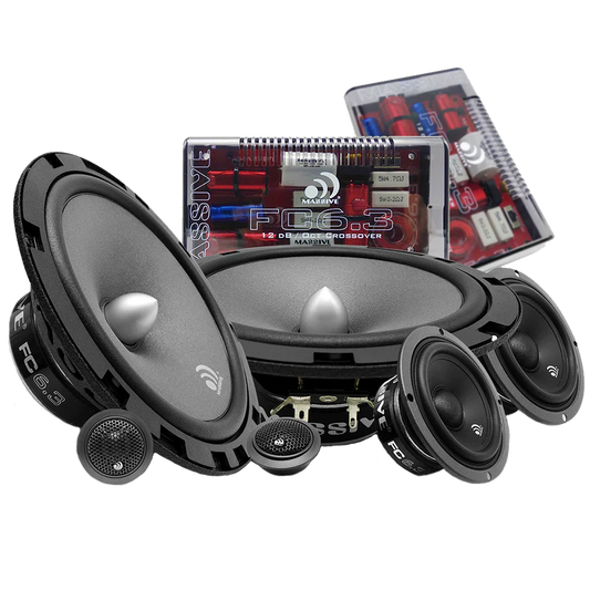Massive Audio -FC6.3 - 6.5" High Quality 3-Way 150 Watts RMS Component Speaker image 0