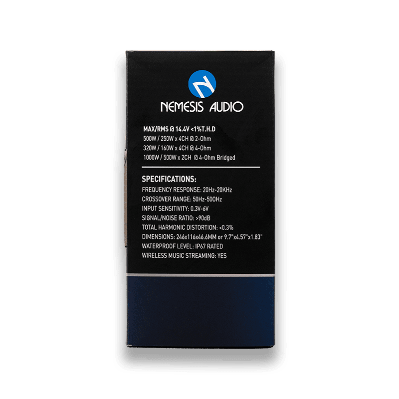 Nemesis Audio - NA-MR2000X4B Marine/Powersports 4-Channel Amplifier