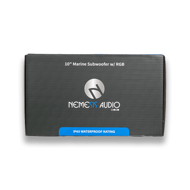 Nemesis Audio | SOAK-10 | 10″ | Marine Subwoofer with RGB Lighting