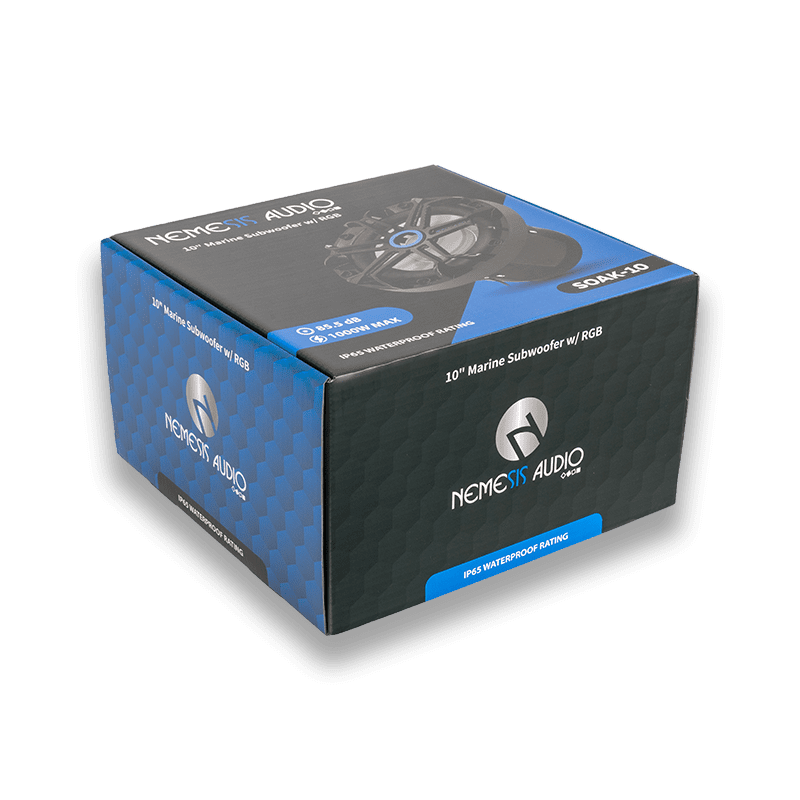 Nemesis Audio | SOAK- 8 | 8″ | Marine Subwoofer with RGB Lighting