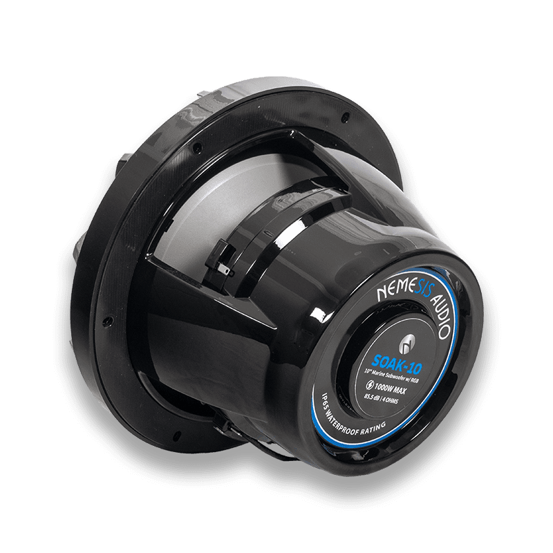 Nemesis Audio | SOAK- 8 | 8″ | Marine Subwoofer with RGB Lighting