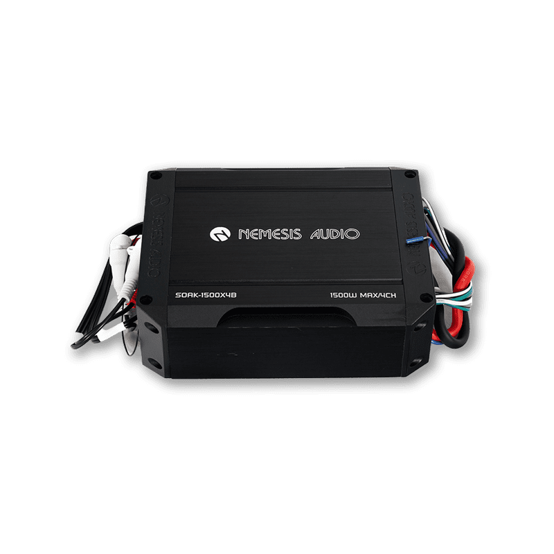 Nemesis Audio | SOAK-1500X4B | 4-CH | Waterproof Marine Amplifier w/ Bluetooth