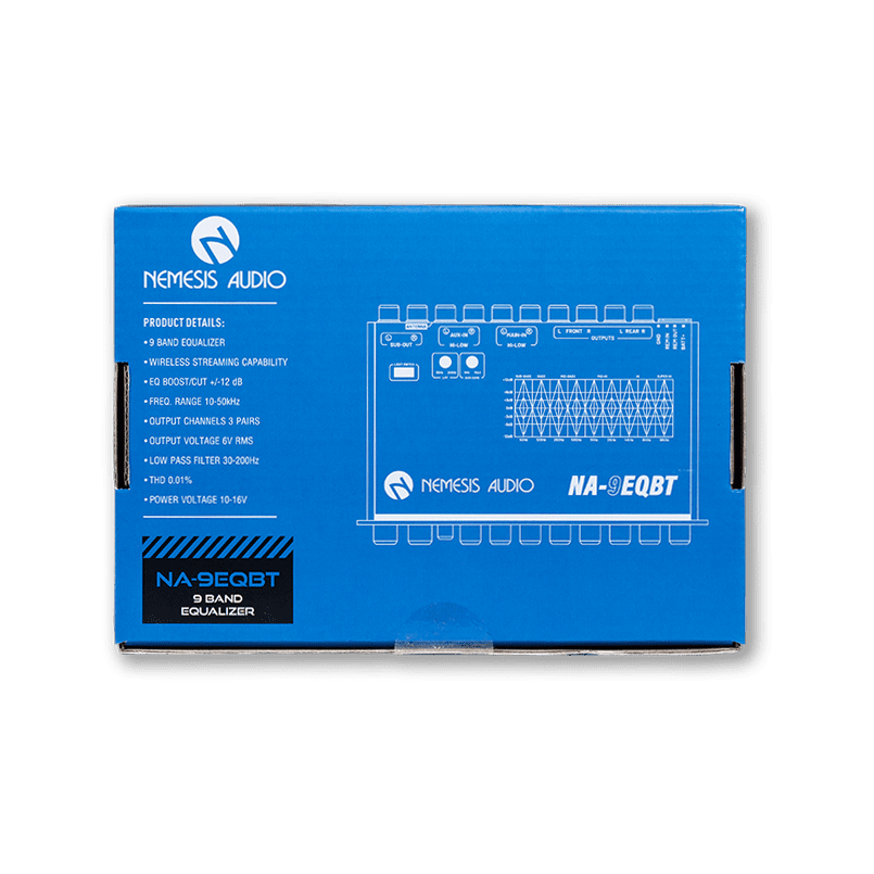 Nemesis Audio | NA-9EQBT | 9-Band Bluetooth Equalizer w/ 6V Output
