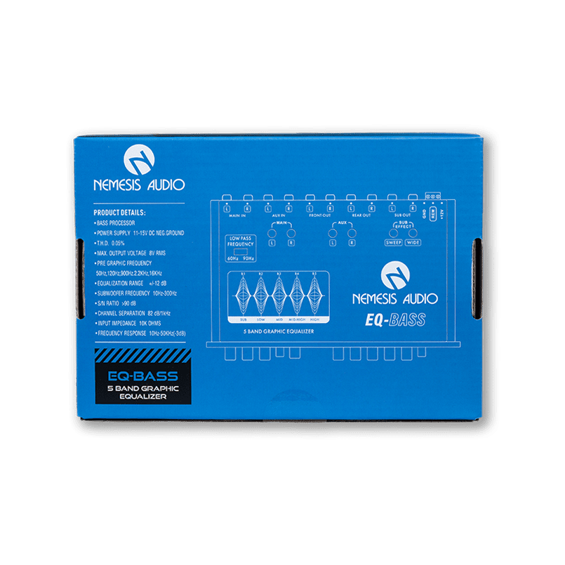 Nemesis Audio | EQ-BASS | 5 Band Graphic Equalizer w/ 8V Output