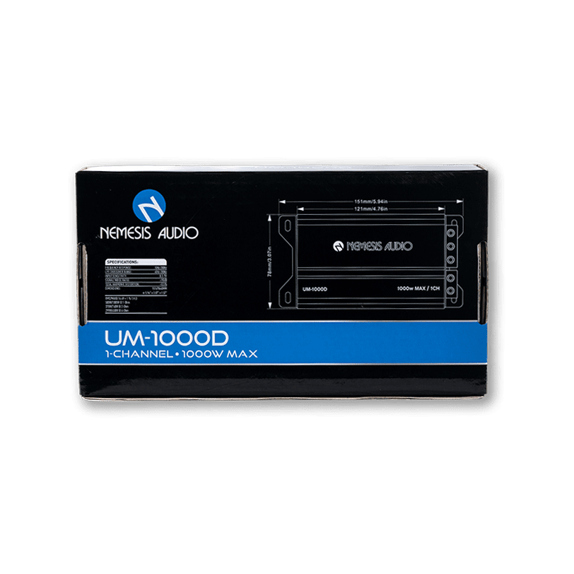 Nemesis Audio | UM-1000D | 500W RMS | Slim Monoblock Amplifier