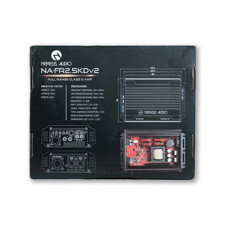 Nemesis Audio | NA-FR2.5KDv2 | 2690W RMS | Full Range | Class D Amplifier
