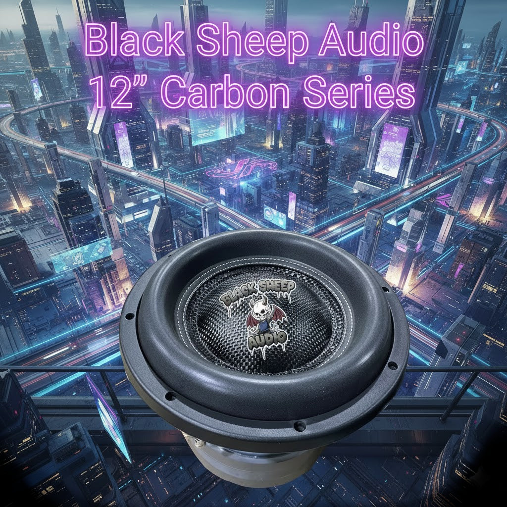 Black Sheep Audio | 12" | Carbon Series | Dual 1 Ohm | 3000w RMS
