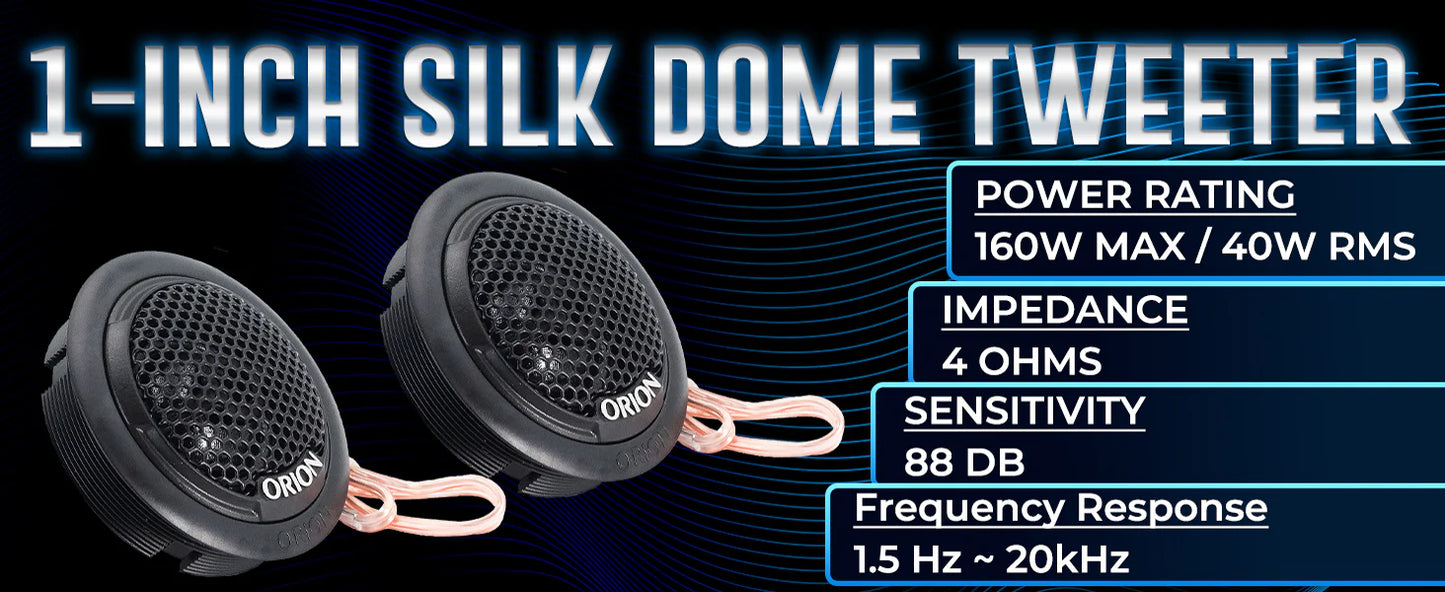 Orion - CB1TW  - 1" Silk Dome Tweeter 40 Watts RMS | 160 Watts MAX