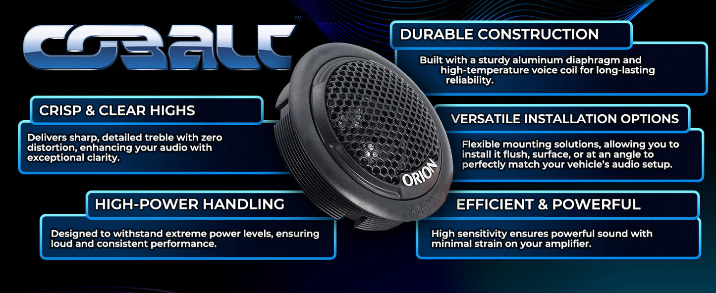 Orion - CB1TW  - 1" Silk Dome Tweeter 40 Watts RMS | 160 Watts MAX