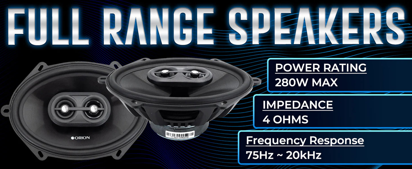 Orion - CB683  - 6x8" 3-Way Coaxial Speakers 70 Watts RMS | 280 Watts MAX