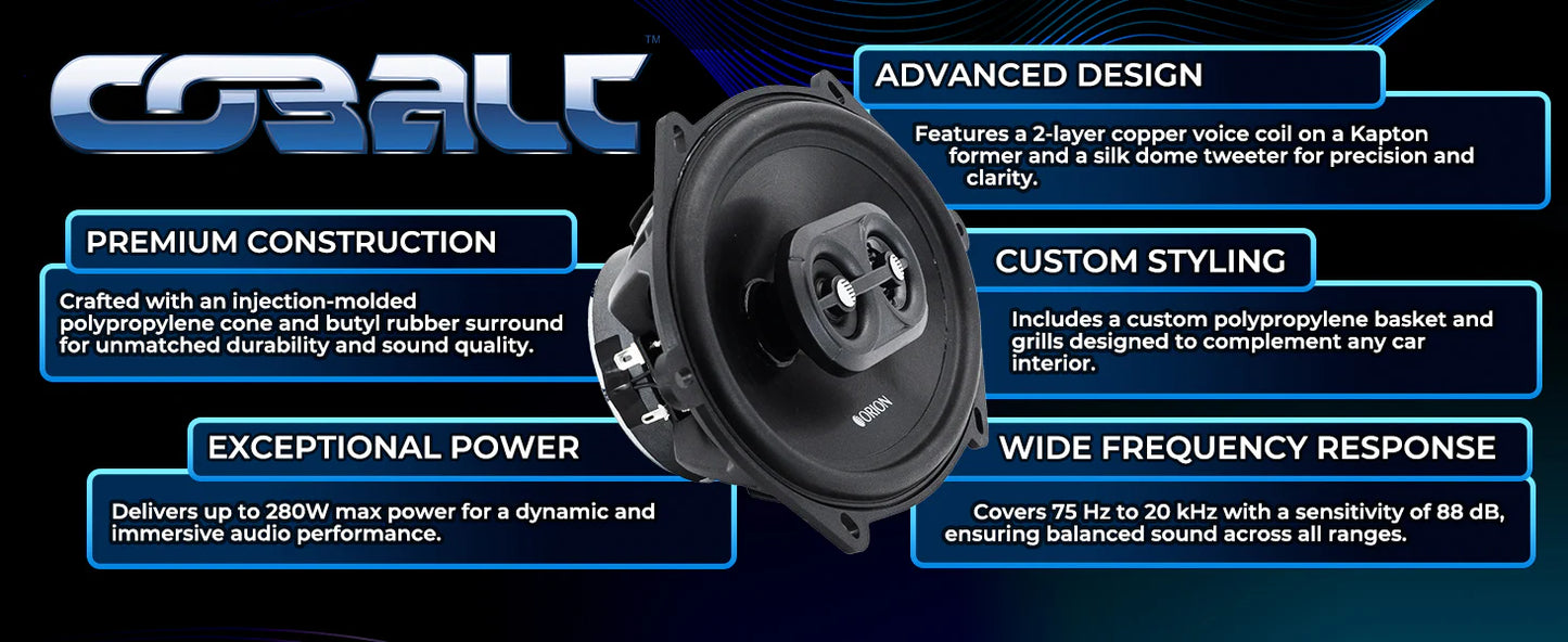 Orion - CB683  - 6x8" 3-Way Coaxial Speakers 70 Watts RMS | 280 Watts MAX