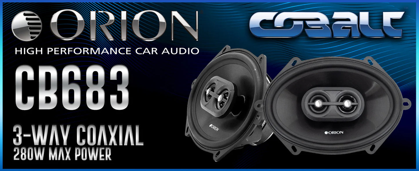 Orion - CB683  - 6x8" 3-Way Coaxial Speakers 70 Watts RMS | 280 Watts MAX