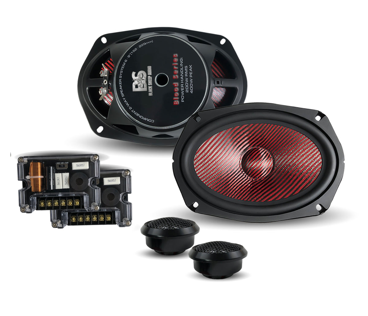 Black Sheep Audio | BSA-6.9 | Blood Series | 100w Rms | 2 way Component set
