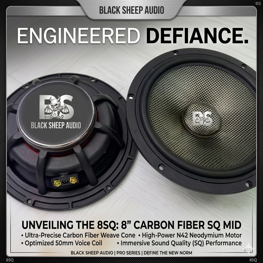 Black Sheep Audio | 8.75SQ | 8" Carbon Fiber Mid