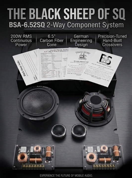 Black Sheep Audio | BSA-6.52SQ | 6.5" SQ 2 Way Kit | 200w Rms