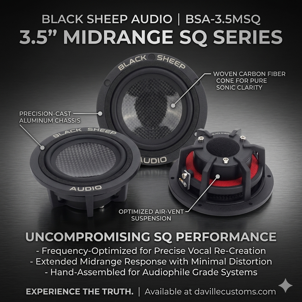 Black Sheep Audio | BSA-3.5MSQ | 3.5" Midrange SQ Series