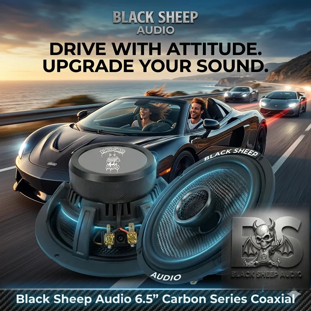 Black Sheep Audio | BSA-6.5CCF | 6.5" Carbon Series Coaxial | 80w Rms