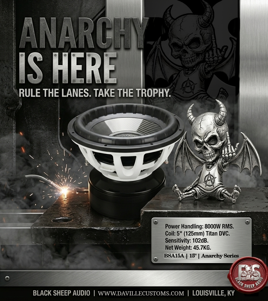 Black Sheep Audio | BSA15A | 15" | Anarchy Series | Extreme SPL Subwoofer | 8000w Rms | Dual 4/2/1 Ohm