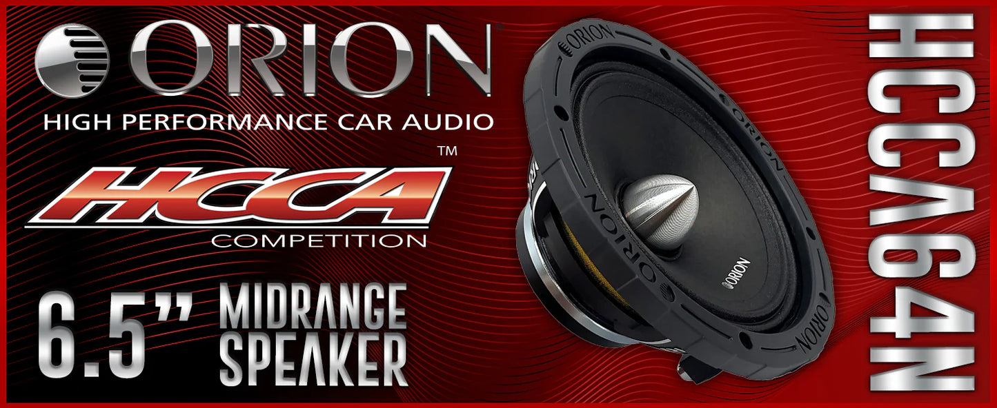 Orion - HCCA64N  - 4 Ohm 6.5" Neodymium Midrange Speakers