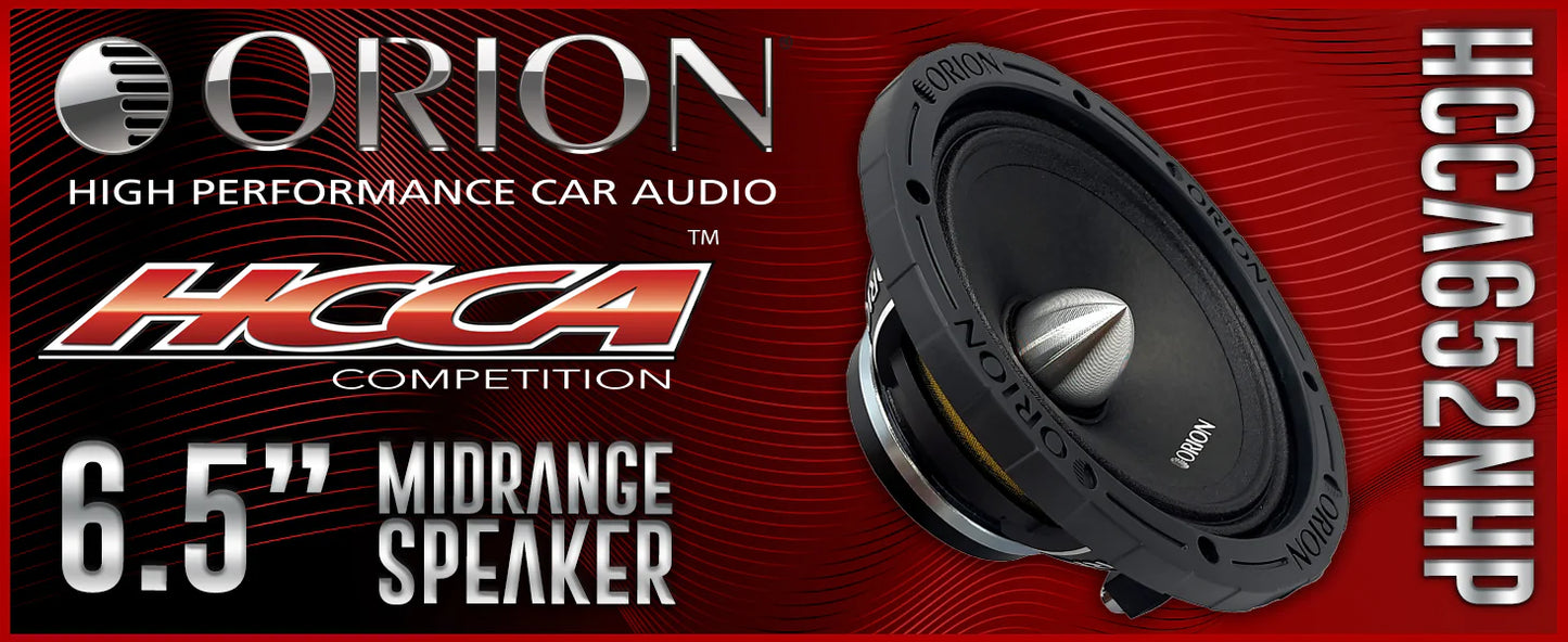 Orion - HCCA652NHP - 6.5" 2 Ohm High Efficiency Midrange Speakers