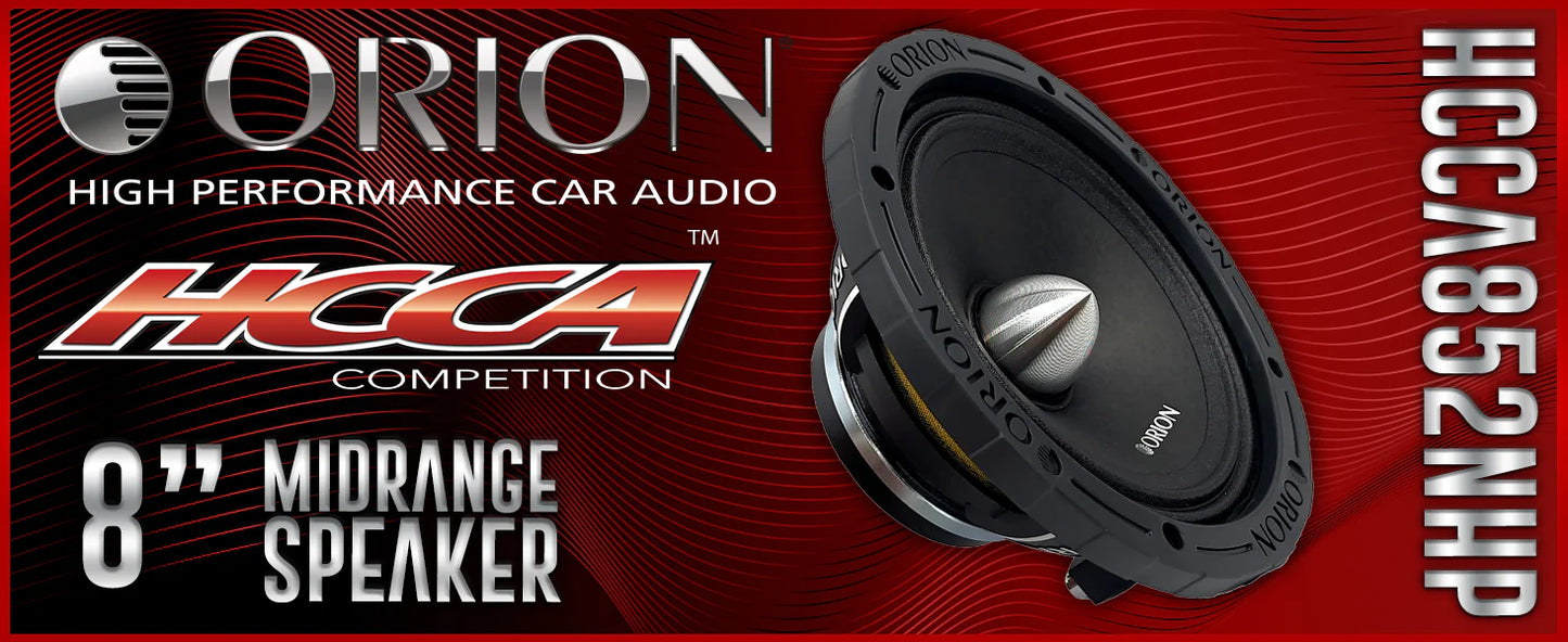 Orion - HCCA852NHP - 8" 2 Ohm High Efficiency Midrange Speakers