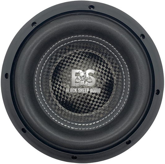 Black Sheep Audio | 10" Carbon Series Subwoofer | 1200w Rms | Dual 4/2/1 Ohm | 4 Inch Coil