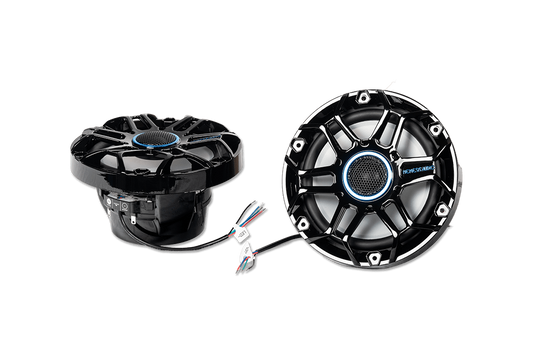 Nemesis Audio - SOAK-65 - 6.5″ 2-way marine (boat) speakers, 200W RMS / 400W peak. IP65 water-resistant with RGB lights.