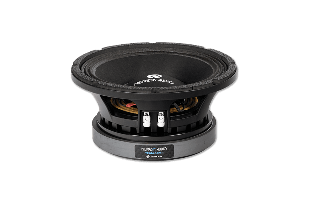 Nemesis Audio - TEAM-10MR - 10″ midrange speaker designed for competition-grade, loud mids with clarity.