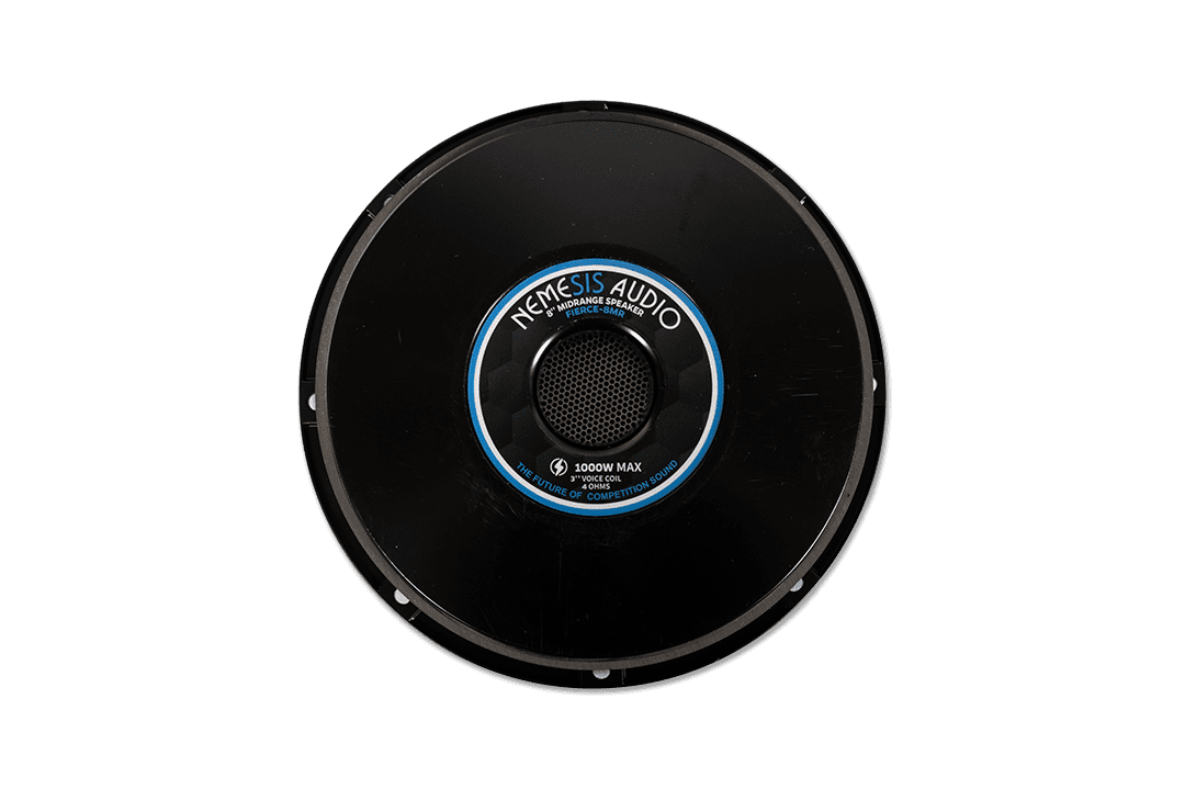 Nemesis Audio - FIERCE-8MR 8″ midrange speaker with 500W RMS / 1000W peak. Designed for aggressive, high-output builds.