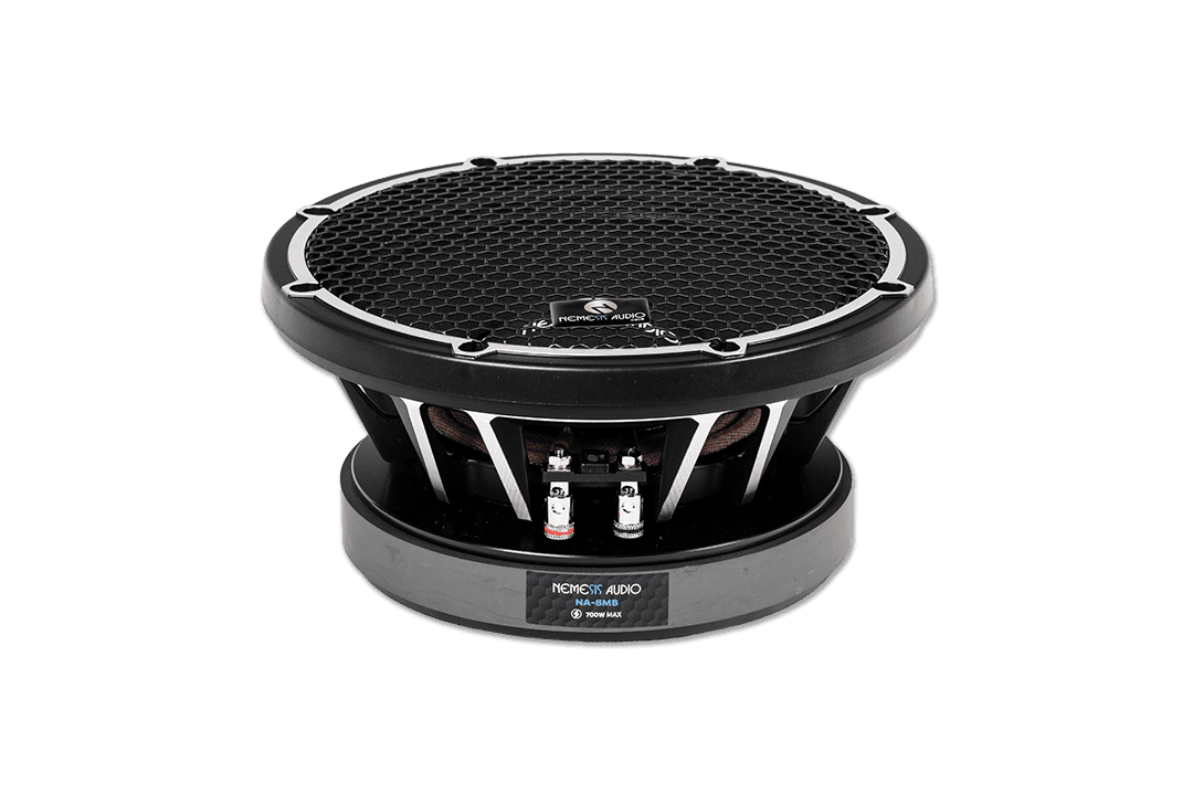 Nemesis Audio - NA-8MB 8″ midbass driver with 350W RMS handling. Strong low-mid punch with extended frequency response.