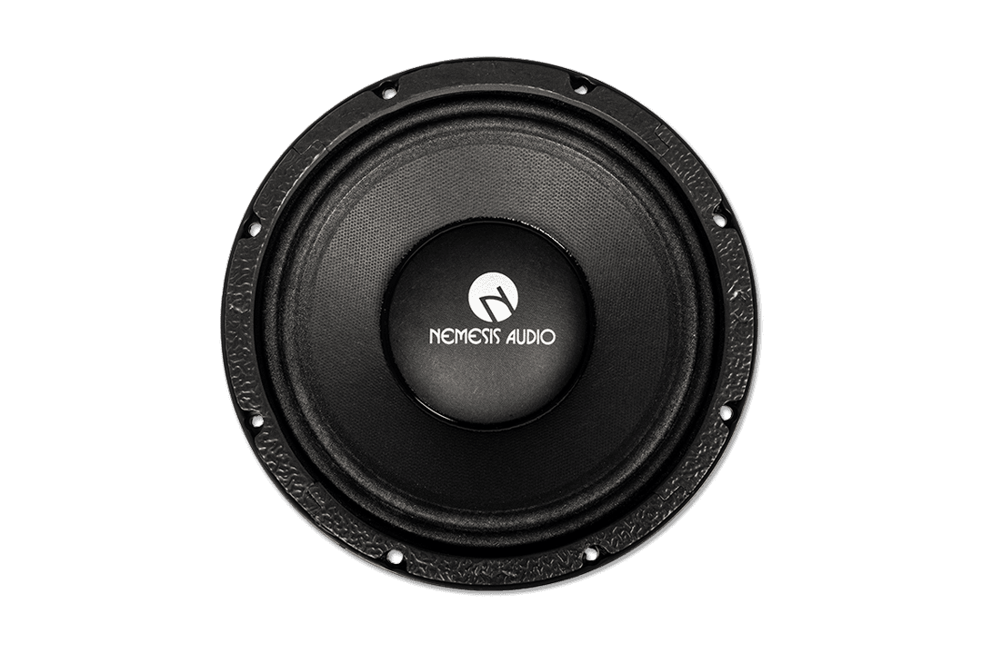 Nemesis Audio - NA-8MB 8″ midbass driver with 350W RMS handling. Strong low-mid punch with extended frequency response.