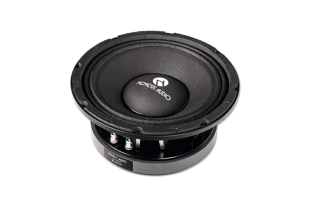 Nemesis Audio - NA-8MB 8″ midbass driver with 350W RMS handling. Strong low-mid punch with extended frequency response.