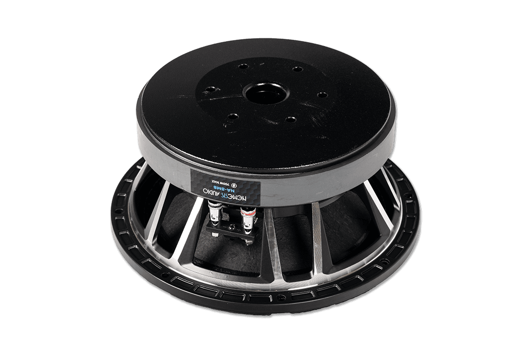 Nemesis Audio - NA-8MB 8″ midbass driver with 350W RMS handling. Strong low-mid punch with extended frequency response.