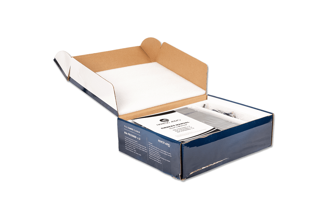 Nemesis Audio - NA-FR2500D v.2 1 channel full-range compact Class D amp, 2500W RMS @1-Ohm. Full crossover control and advanced protection.