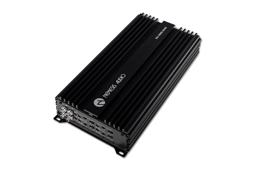 Nemesis Audio -  NA-2000.4KOR Korean made 4-channel amplifier. 500W x4 @2-Ohm / 1000W x2 bridged. compact, efficient, with protection.