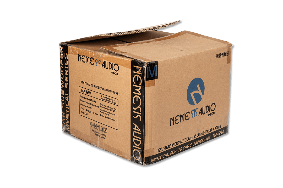 Nemesis Audio - NA-12M D4 12″ dual 4-Ohm car audio Mystical Series subwoofer. High power handling and clean projection for competition builds.